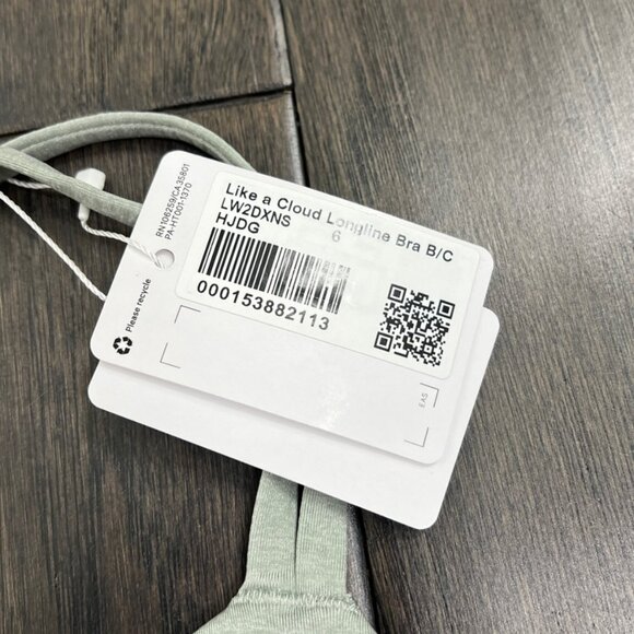 Lululemon Like a Cloud Longline Bra *Light Support, B/C Cup Heathered Jade Grey - Picture 4 of 8